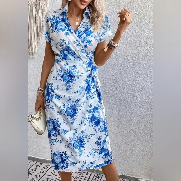 Floral Wrap Dress - Picture 1 of 2